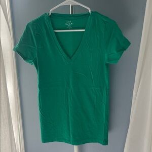 J. Crew Women's Emerald V-Neck Tee
